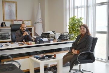 KOSGEB Samsun İl Müdürü’nü Samsun Teknopark Genel Müdürümüz Makamında Misafir Etti