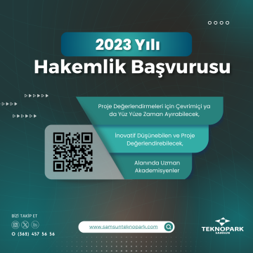 Samsun Teknopark Hakemlik Başvuruları Başladı.