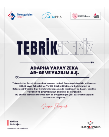 Tebrikler ADAPHA Yapay Zeka!